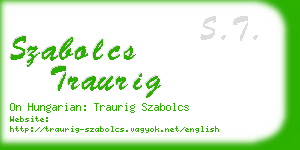 szabolcs traurig business card